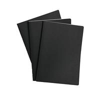 DODUOS 3pcs A4 Cuadernos de Bocetos,Cuaderno Libreta Clásico,Grapadas Cuaderno de Notas,Blocs en Blanco de Dibujo con Cubierta Blanda Negra Bloc de Dibujo para Estudiante,Profesor,Escribir,Dibujar