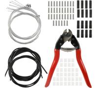 DODUOS 83PCS Cable Cambio Bicicleta Cable de Freno Bicicleta Kit, y Terminales,Carcasa del Cable de Freno Carcasa del Cable de Cambio con Terminales, Juntas Tóricas Cortador de Cables
