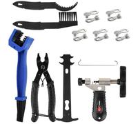DODUOS Kit de Herramientas para Cadena de Bicicleta, Tronchacadenas Bicicleta, Alicate de Cadena de Bicicletas, 5 Pares de Remaches con Cepillo de Limpieza, para Bicicletas 6-12 Velocidades Eslabones