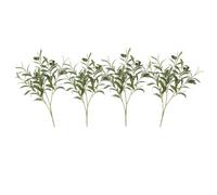 DODXIAOBEUL 4 ramas de olivo artificiales para jarrón, 48 cm, ramas de olivo artificiales, hojas de tallo con frutas, decoración del hogar, bodas, jarrones de fiesta, arreglos florales decorativos