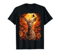 Doe Mummy in Espeluznante Calabaza Parche en Halloween Night Deer Camiseta gráfica económica
