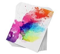 Doengdfo 1 juego de Papel de Dibujo de Arte Blanco Prensado en Frío 50% Algodón y 140 libras300 gm² sin Ácido (10,63 x 7,68)