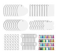 Doengdfo 160 piezas de sublimación en , de sublimación, juego grande con transferencia de , , , anillos de salto