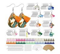 Doengdfo 300 piezas en de sublimación, 60 piezas en de sublimación, para pendientes, accesorios para la fabricación de pendientes