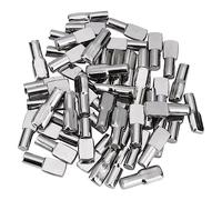 Doengdfo Juego de 100 pasadores de metal para estanterías de 5 mm, con forma de cuchara, color plateado