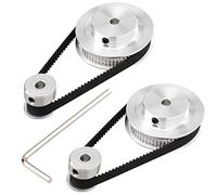 Doengdfo Juego de 2 ruedas síncronas de 20 y 60 dientes de 5 mm de diámetro, disco de dientes con 2 unidades de longitud de 200 mm de y 6 mm de correa (orificio de 5 mm)