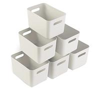 Doengdfo Juego de 6 cestas de plástico para almacenamiento de baño y cocina (6 unidades)