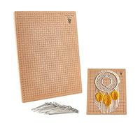 Doengdfo Máquina de tejer hecha a mano para macramé, placa auxiliar, herramienta de máquina de tejer con 50 agujas T con pelo