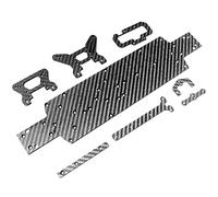 Doengdfo Para 104001 1/10 RC coche fibra de carbono chasis coche parte inferior placa set actualización piezas accesorios