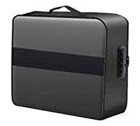 Doengdfo Portadocumentos con cerradura, resistente a la humedad, 3 , 38,1 x 27,9 cm, organizador para documentos importantes (negro)