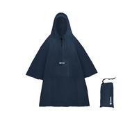 Dönges Poncho de lluvia 4 en 1 con mangas 210 x 140 cm, azul, transpirable, impermeable y versátil, con bolsillo en el pecho, protección contra la lluvia para senderismo, camping y aventuras al aire