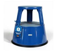 Dönges Taburete con ruedas de metal, 150 kg, TÜV GS, color azul