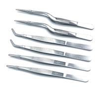 Doenorme Pinzas de acero inoxidable con puntas de precisión para cocinar utensilios de belleza culinaria y médica, 6,3 pulgadas