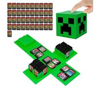 doepeBAE Estuche de Juegos para Nintendo Switch, Capacidad Extra Grande Switch Funda de Juegos, 41 Ranuras Switch Estuche Tarjetas, Pulse para Desplegar Switch Porta Cartuchos (Verde MC)