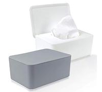 DOERDO 2 cajas de toallitas dispensadoras de pañales, fácil de abrir y cerrar para limpiar el contenedor verde