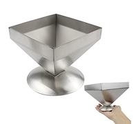 DOERDO - Molde pirámide de acero inoxidable para tartas, molde de alimentos en forma de carne, molde de alimentos pirámide para cocinar arroz para el hogar, restaurante, cocina, 5.9 x 4.5 pulgadas