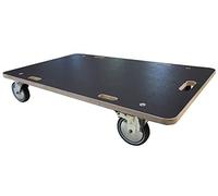 Dörner + Helmer 300675 Cargo-XL - Patinete de transporte (79 x 47 cm, capacidad de carga máxima de 200 kg, 4 ruedas de goma de 100 mm, 2 ruedas con freno de estacionamiento, rodillo para muebles)