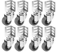 Dörner + Helmer 450107 450107-Juego giratorias con Chapa Angular (38 x 38 x 52 mm, 50 x 21 mm, Rueda de Goma, Capacidad de Carga 40 kg/Rollo, 4 Unidades) (Paquete de 2)