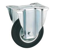 Dörner + Helmer 713152 Completo de goma Caballete rollo con rodamiento de rollo 100 x 30 mm/Placa 100 X 85 mm