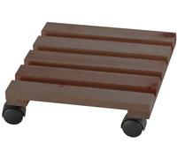 Dörner + Helmer Economy - Carrito para Plantas (Cuadrado, 30 x 30 cm, Capacidad de Carga de 50 kg, Madera FSC, para Interiores, Color marrón Oscuro)