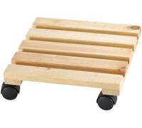 Dörner + Helmer Economy - Carrito para Plantas (Cuadrado, 35 x 35 cm, Capacidad de Carga de 50 kg, Antideslizante, para Exteriores), Color marrón Claro
