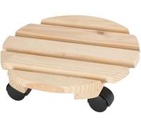 Dörner + Helmer Economy Economy - Carrito para Plantas (Redondo, 30 cm de diámetro, 50 kg, Madera FSC, para Exteriores, Color marrón Claro)