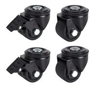 Dörner + Helmer Juego de 4 ruedas de plástico para cargas pesadas, 65 mm, agujero trasero de 13 mm, mezcla de rodillos, capacidad de carga 500 kg/set