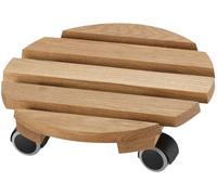 Dörner + Helmer Loft - Rodillo para Plantas (Redondo, 30 cm de diámetro, Capacidad de Carga de 75 kg, 40 mm, para Interiores, Color marrón)
