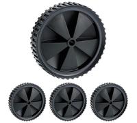 Dörner + Helmer Rueda de PVC, 150 mm x 30 mm, capacidad de carga de 25 kg, buje de 32 mm, llanta de plástico, perfil de tacos, rodamientos deslizantes, ligera (Paquete de 4)