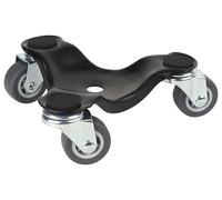 Dörner + Helmer Soporte de transporte para muebles, de acero, capacidad de carga de 60 kg, superficie antideslizante, 3 brazos, ruedas TPE sin dejar rastros