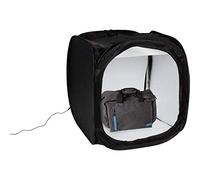 Dörr 373396 Tienda con Luz para grabación LB-6575 LED 2 rieles (60 x LED, Brillo Regulable, 65 x 75 cm), Color Negro
