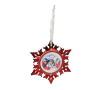 Dörr Colgante copo de nieve rojo/plata