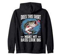 Does This Shirt Make My Bass Look Big Funny Fishing Sudadera con Capucha