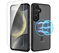 Doeshine Funda para Samsung Galaxy S24 FE, con 1 protector de pantalla, [compatible con Mag-Saf] Protección contra caídas militar al aire libre delgada funda protectora para Galaxy S24 FE (negro)
