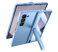 Doeshine Funda para Samsung Galaxy Z Fold 6 con Soporte, [Protector Pantalla Integrado], [Protección de Bisagra], Carga Inalámbrica, Resistente Antichoque Carcasa para Galaxy Z Fold 6 (Azul Cielo)
