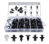 DOETYD Juego de 140 clips de ajuste de coche y remaches de plástico, kit de clips universales para paneles de puerta, parachoques y reparación de molduras interiores, surtido de retenedores de nailon