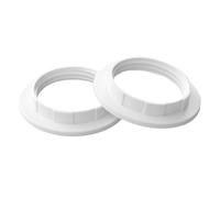 DOETYD Juego de 2 anillos reductores E27 de plástico blanco para lámpara de 40 mm
