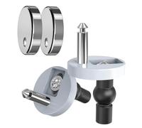 DOETYD Paquete de 2 accesorios universales para asiento de inodoro, fijaciones de bisagra de liberación rápida para inodoros, adecuados para agujeros ciegos, fácil instalación, duradero y ajustable