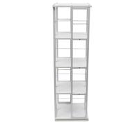 Dofanqing Estantería giratoria de 4 niveles para libros infantiles, giratoria 360°, color blanco moderno para salón, oficinas y bibliotecas