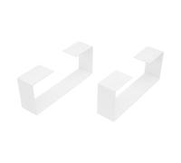 Dofanqing Juego de 2 patas de mesa de metal en forma de U, 37 x 15 cm, patas para muebles para mesa de centro y mesita de noche, duraderas y estables, alta capacidad de carga de 50 a 100 kg, fácil
