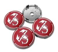 DOFFO 4 Pcs Coche Tapas Centro para Abarth 60mm Tapacubos Tapas centrales Llantas Tapas Centrales Llantas Tapas Buje Tapas Centrales Llantas