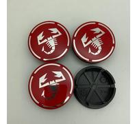 DOFFO 4 Pcs Coche Tapas Centro para FIAT Abarth 50MM Tapacubos Tapas centrales Llantas Tapas Centrales Llantas Tapas Buje Tapas Centrales Llantas