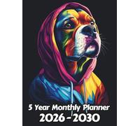 Dog 5 Year Monthly Planner: Large 60 Month Sunday to Saturday Calendar | Gift For People Who Love Puppies, Pet Lovers | Ideal for Professionals, Students, and Busy Individuals | 8.5 x 11 Inches | v1