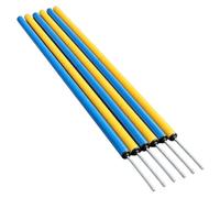 Dog Agility Training Poles - 6 Piece PP Obstacle Pole Set With 6 Inch