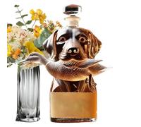 Dog Alcohol Decanter - Airtight Glass Liquor Bottle Statue, Spirits Container | Decorative Figurine For Brandy Bourbon Vodka Tequila Men Gift Home Bar Table Centerpiece Ornament,Liquor Bottles