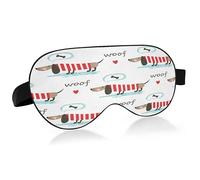 Dog and Bone Sleep Mask Lightweight Soft Breathable Eye Mask with Adjustable Strap Blackout Eye Mask for Women Men for Travel Night Sleeping