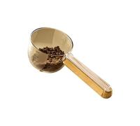 Dog and Cat Food Scoop with Wood Handle and Precision Scale, Measuring Cup with Sealing Clip Design, Ideal for Dry or Wet Pet Food, Rice, Flour, and Grains, Essential Pet Supplies.