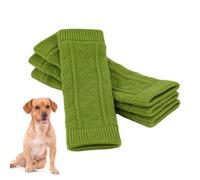 Dog Arm Sleeve - 4PCS Knitted Wraps For Doog Legs Socks,Soft Jute Cover Handmade with A Handle, Elbow Support Wrap Pet Protective Sleeve, Dog Leg Wrap Protectors, Comfortable Elbow Sleevee For Puppie