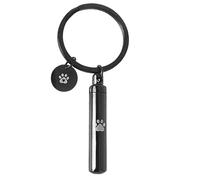 Dog Ashes Key Chain - 4x0.8x0.8cm Stainless Steel Pet Keepsake Keychain | Pet Memorial Urn Keychain | Dog Cat Paw Urn Key Chain For Ashes | Memorial Paw Charm Jewelry For Cremation Women Loved Wallet