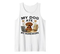 Dog Ate My Homework Funny Golden Retriever Lover Boys Girls Camiseta sin Mangas